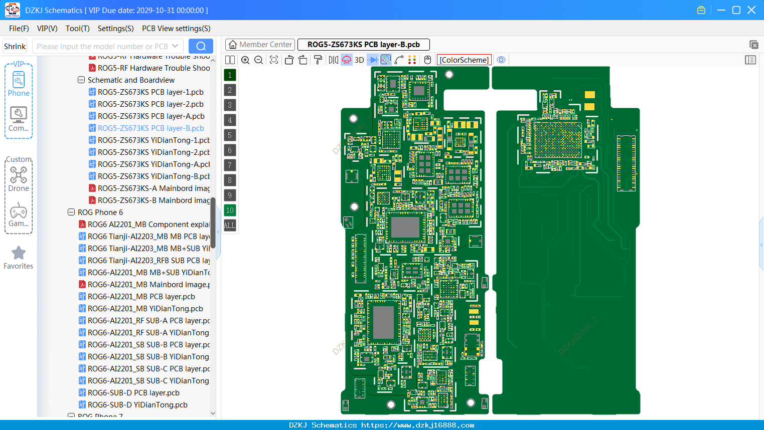 ASUS ROG5-ZS673KS PCB Layer-B